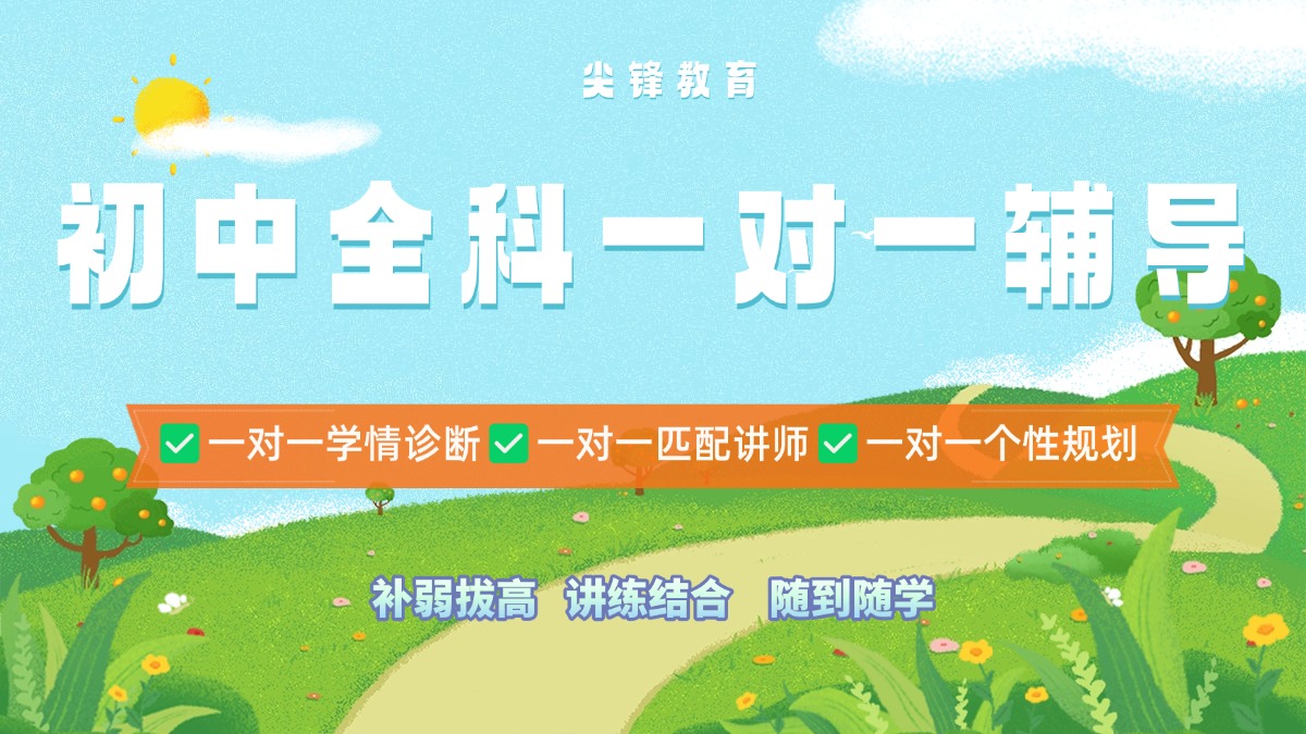 尖锋教育初中数学一对一补习辅导, 分层教学，专攻中考重难点题型